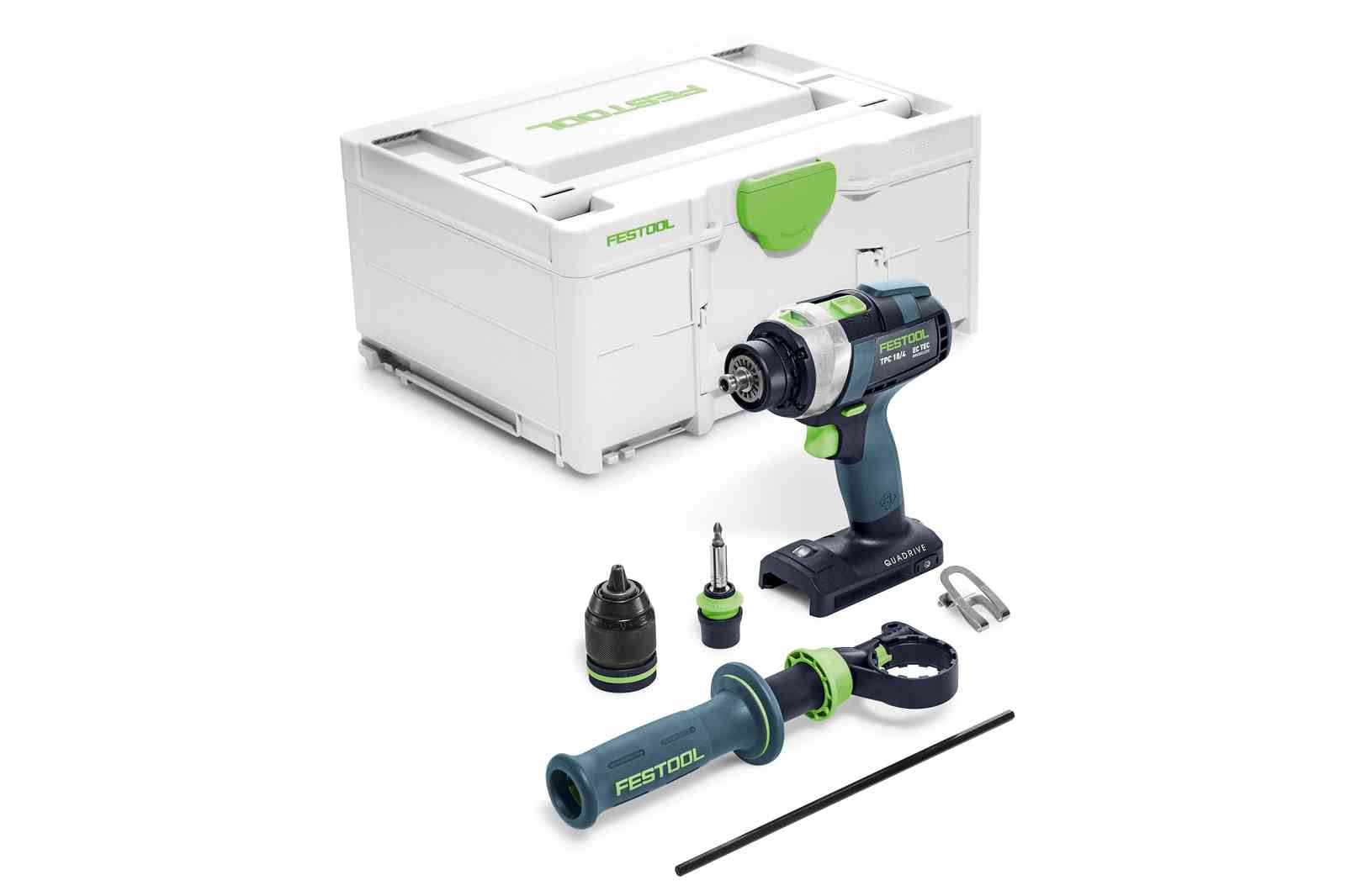 Festool Akumulátorový skrutkovač s príklepom QUADRIVE TPC 18/4 I-Basic