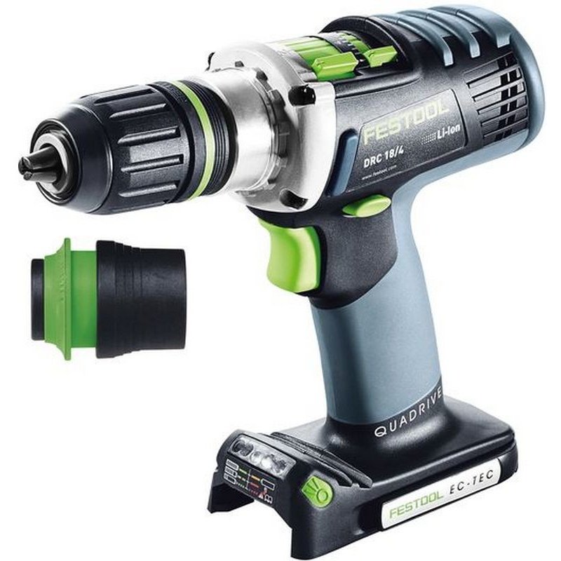 Festool Akumulátorové vŕtacie skrutkovače DRC 18/4 Li-Basic QUADRIVE